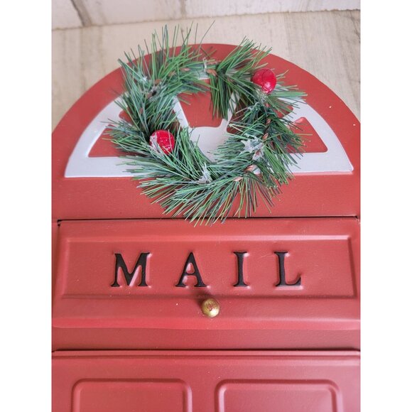 Ashland metal Santa Red Door mailbox Xmas home decor - Picture 4 of 13